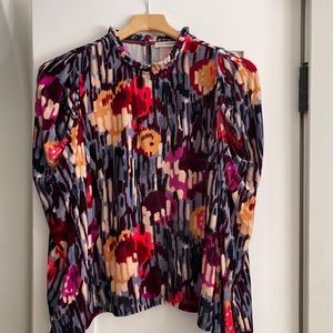 Ulla Johnson floral velvet blouse